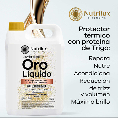 Oro Líquido 5 Litros Nutrilux Brillo Keratina Biotina 1