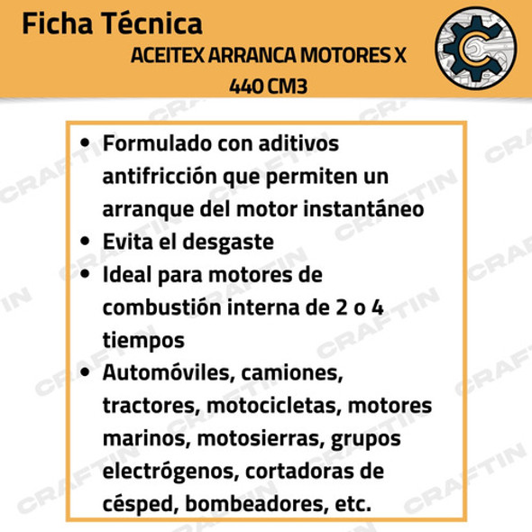 Aceitex Arranca Motores X 440 Cm3 1