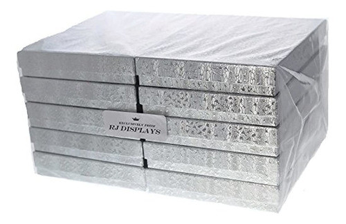 Paquete De 6 Aluminio Plateado Cajas De Carton Para Joyas C 1