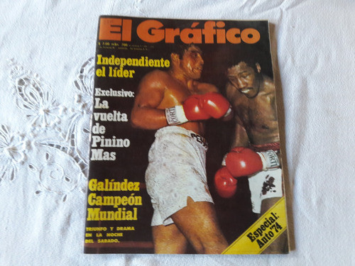 El Gráfico N° 2879 11/12/1974 Galindez Campeon Mundial 0