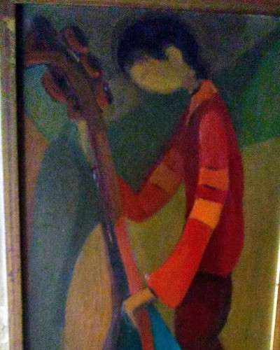Cuadro Oleo Cubista Naif Firmado Edda Del Pretto 1