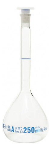 Matraz Aforado 50ml Vidrio Boro 3.3 Tapa Plástica Clase A 0