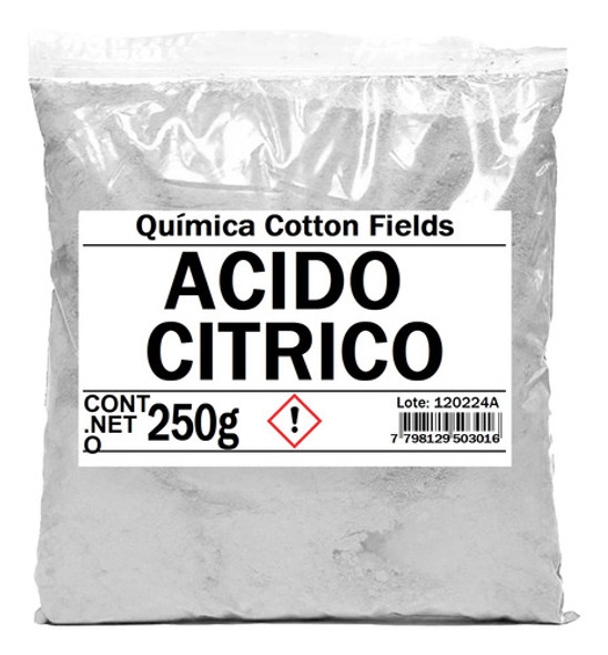 Ácido Cítrico Anhidro Puro 99% Apto Alimentos X 250g Envios 0