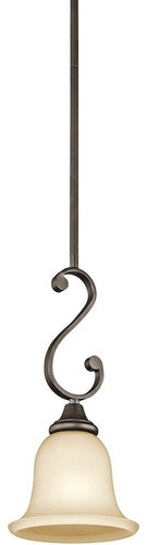 Kichler 43162oz Monroe 1 Mini-colgante Con Cristal Grabado O 0