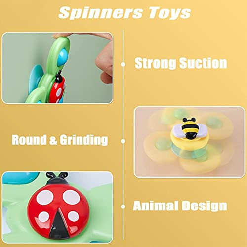 Fanryy Ventosa Spinner Top Toy Con Animal De Ventosa Girator 1