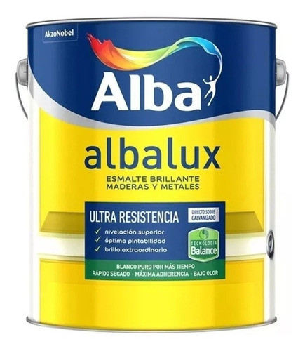 Esmalte Sintético Al Agua Albalux Bermellón Br 500 Ml Sibaco 0