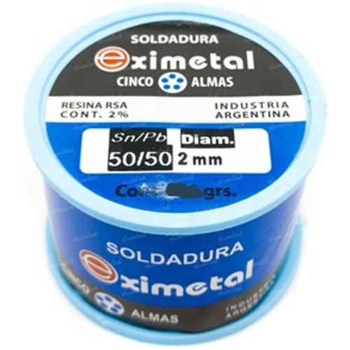 Rollo Estaño 50/50 1kg Eximetal Ø 2.0mm 0