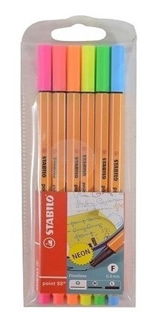 Marcador Stabilo  88  Fluo Estuche 5 0