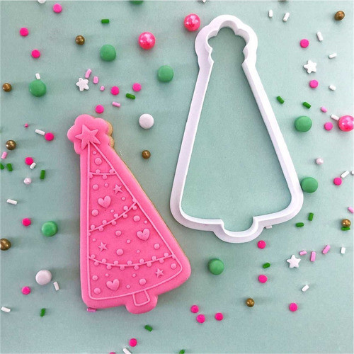 Set Cortante Contorno + Sello  Arbol De Navidad - Ruphas 0