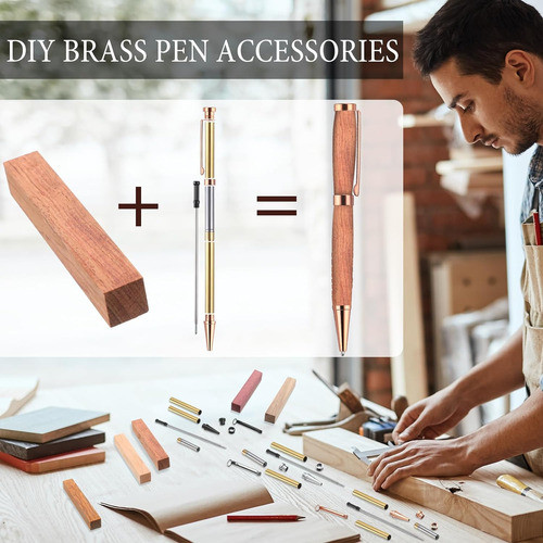 Kit De Torno De Madera Con 10 Conjuntos De Pluma Slimline 7m 1