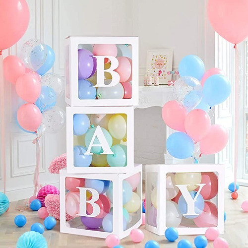 Caja Transparente! Deco Box + Letra X 6 Decora Cumple Globos 0