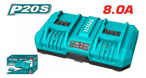 Cargador Bateria Doble 8 Amp 20v Total Tfcli2082-4 Premium 1
