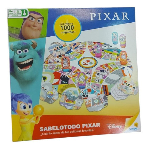 Juego Mesa Sabelotodo Pixar 1000 Preguntas Oficial 0