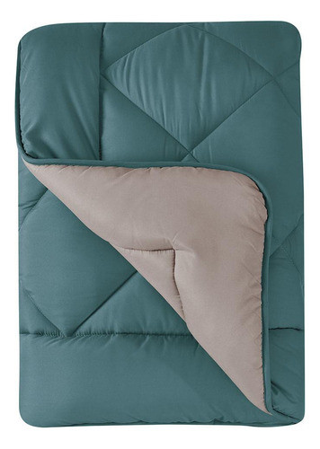 Acolchado Microfibra Home 1 Plaza 150x200 Verde/beige 0