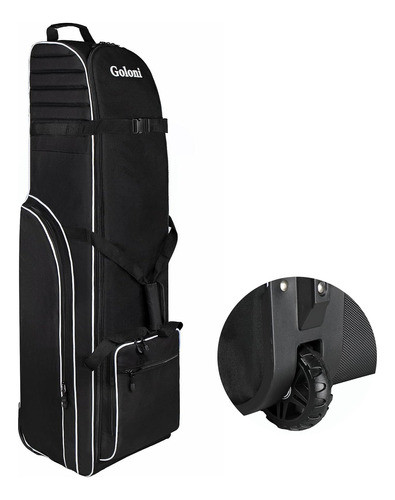Bolso De Golf Resistente Con Ruedas, Negro, 900d Oxford 0