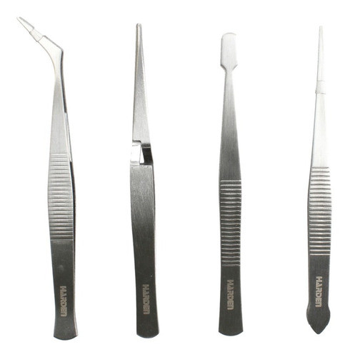 Pinzas Bruselas De Precisión De Acero Set 4 Pz Harden 660238 1