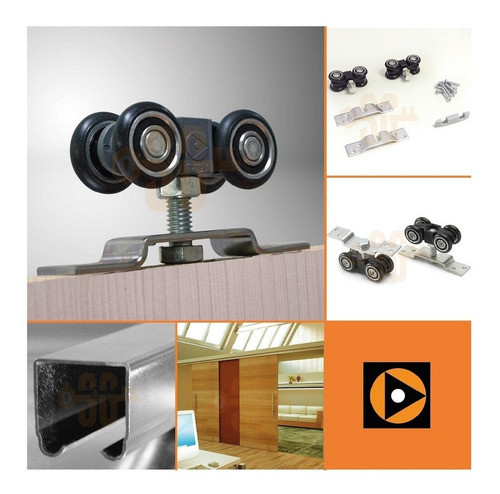 Kit Herrajes Dn-80 Sr Ducasse X 3 Mts Acero Puerta Corrediza 0