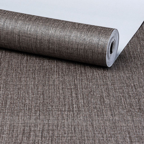 Papel De Parede Cinza Escuro Fácil De Aplicar E Cobrindo 5m² 0