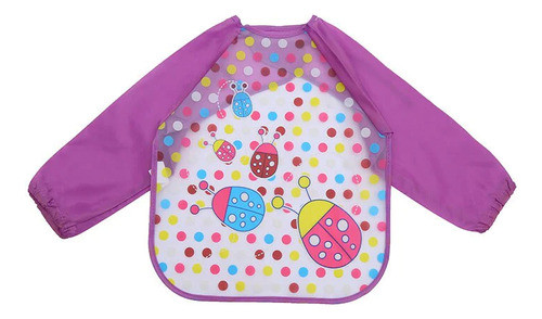 Babador Impermeável Com Manga Joaninha - Kababy 0