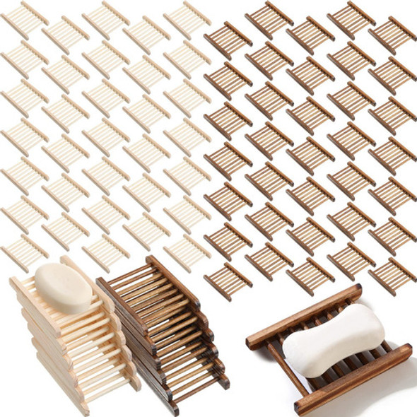 80 Piezas De Jabonera De Madera De Bamb, Soporte De Jabn De 0 80 Piezas De Jabonera De Madera De Bamb, Soporte De Jabn De 0