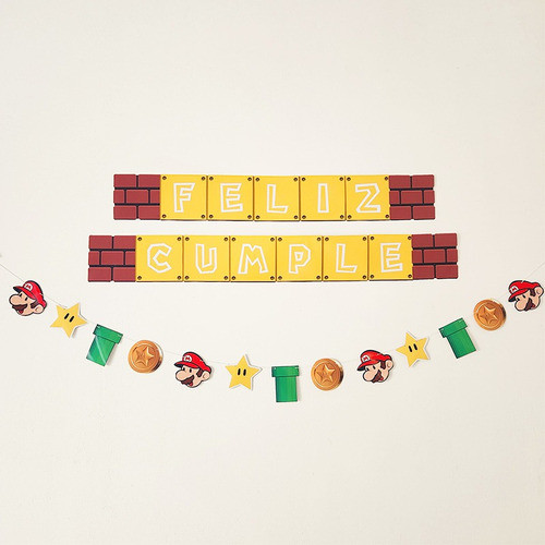 Combo 2 Guirnaldas Mario Bros 1