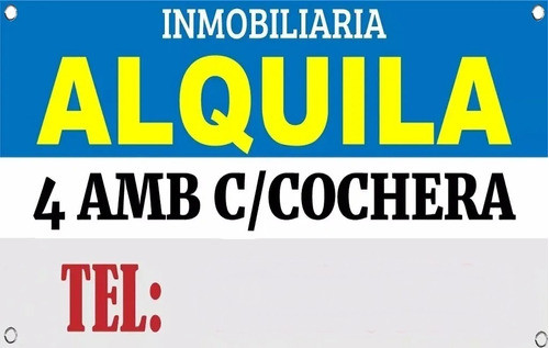 Cartel En Lona, Inmobiliaria 100x80cm - Leo Publicidad 0