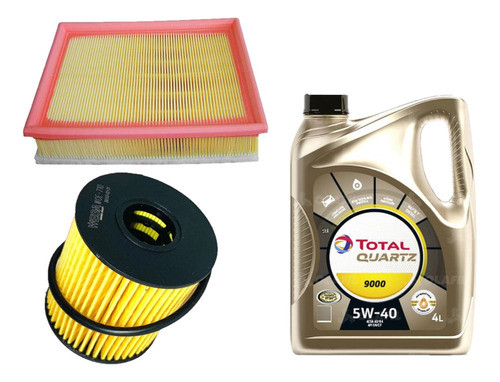 Filtro Aire Y Aceite + 5w40 Total Quartz 9000 Citroen C4 2.0 0