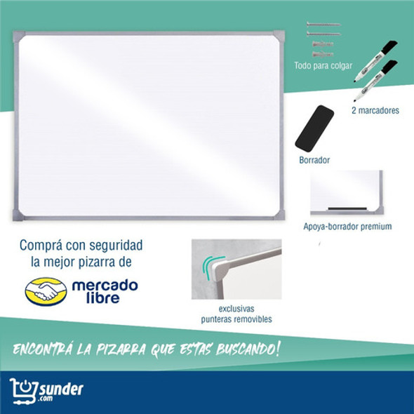Pizarra Blanca 120x260 Borde Metalico +2 Marcadores+borrador 1 Pizarra Blanca 120x260 Borde Metalico +2 Marcadores+borrador 1