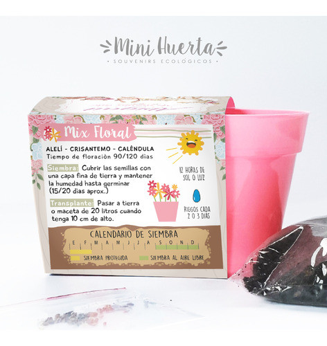 Mini Huerta Souvenirs Infantiles Maceta X30 Unidades 1