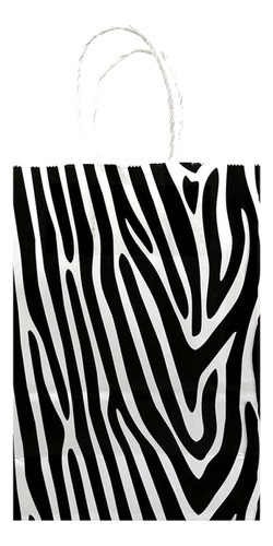 Bolsa De Papel Con Asa Manchas De Cebra X 10 Und Cotillón 0