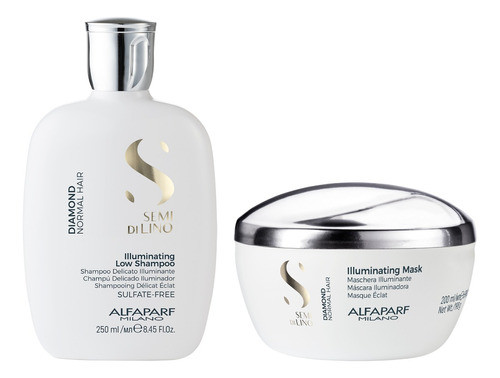 Alfaparf Semi Di Lino Iluminador Shampoo + Mascara Chico 6c 0