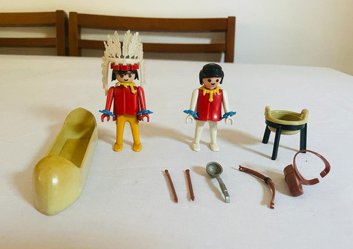Playmobil Trol Índios E Canoa 0