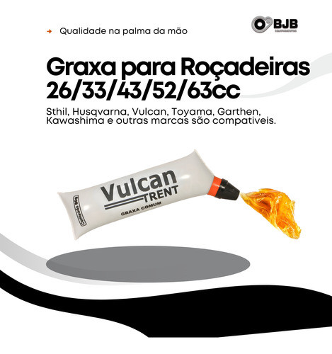 3x Graxa De Roçadeira Motoserra P/ Sthil Vulcan Toyama 80g 1