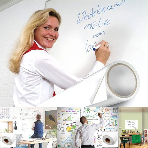 Vinilo Pizarra Blanca / Pizarrón Para Marcador - 70cm X 4m 1