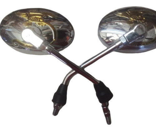 Juego Espejos Golden Eagle Custom Chopper Universal Cromo 0