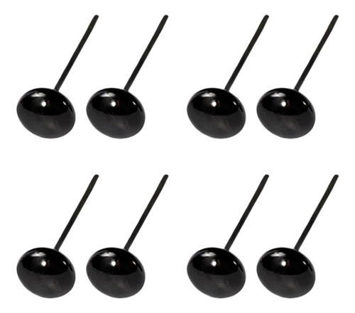 200 Pares De Olhos De Animais De Plástico Preto De 5 Mm Para 0