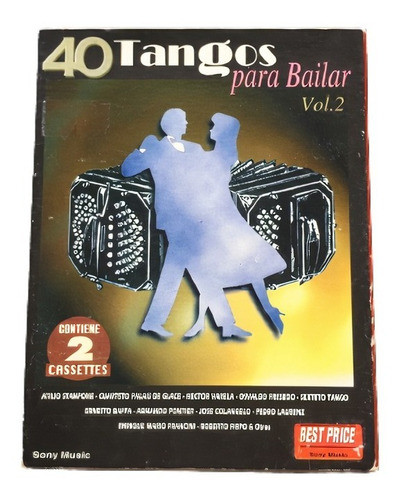 Cassette Doble 40 Tangos Para Bailar Vol. 2 Nuevo Sellado 0