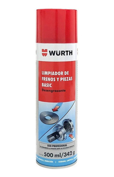 Limpiador De Frenos Würth 500ml 0