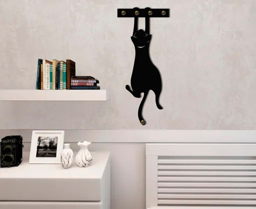 Porta-chaves Gato Preto Pendurado 1