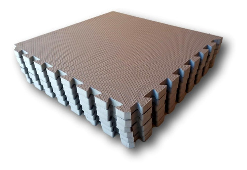 Kit 12 Tapetes Tatames 50cm X 50cm X 30mm 3cm Cinza Claro 0