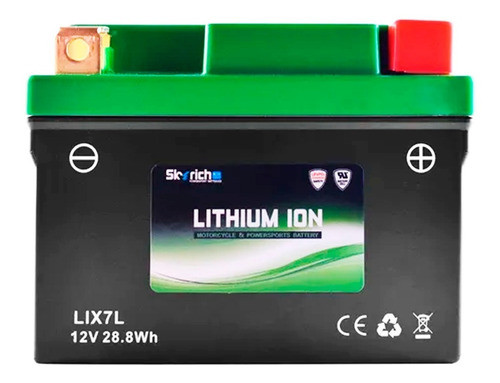 Bateria Honda Cb 190 Lix7l Ytx7l-bs Litio Skyrich Ryd 0
