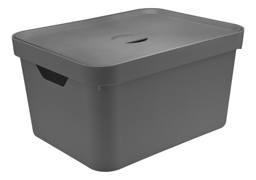 Caixa Organizadora Multiuso Brinquedos C/ Tampa 32l - Chumbo 0