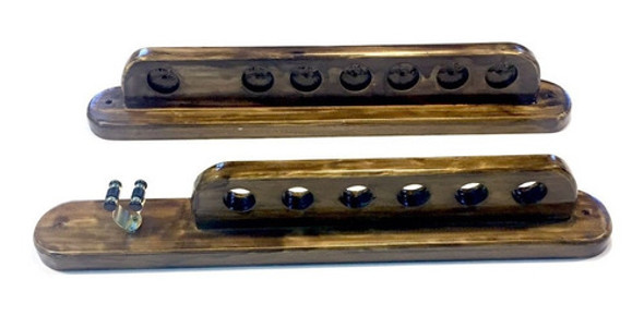 Suporte Para Tacos De Bilhar / Sinuca Envernizada P/ 6 Tcs 0