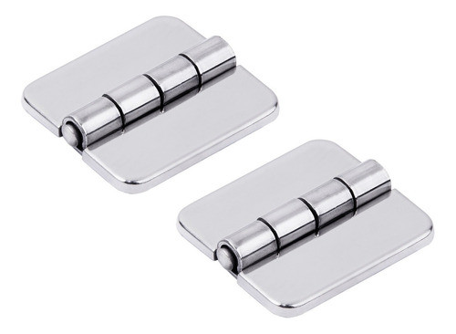 Kit 2 Dobradiça Em Inox 4 Furos Com Capa 0