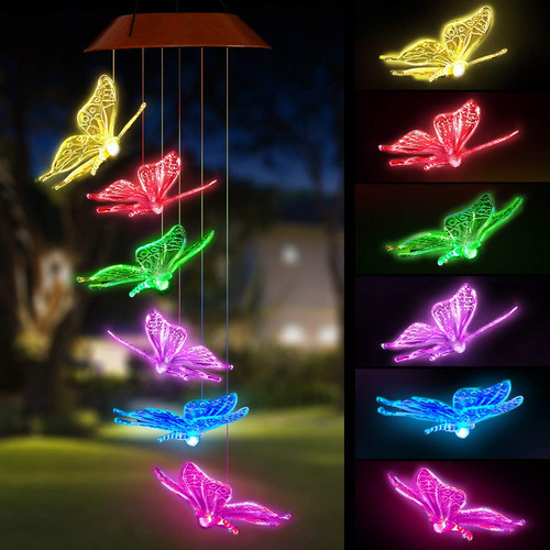 Llamador De Angeles Que Iluminan Con Panel Solar, Fiestas-10 1