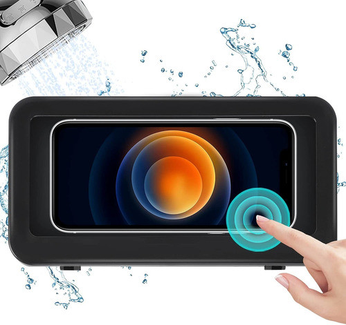 Soporte De Celular Para Ducha Montable A La Pared Negro 0