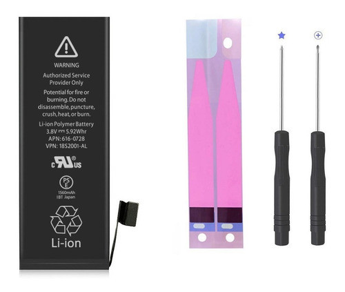 Fita + Chaves + Bateria iPhone 5s 5c 1560 Mah - A1453 A1457 0