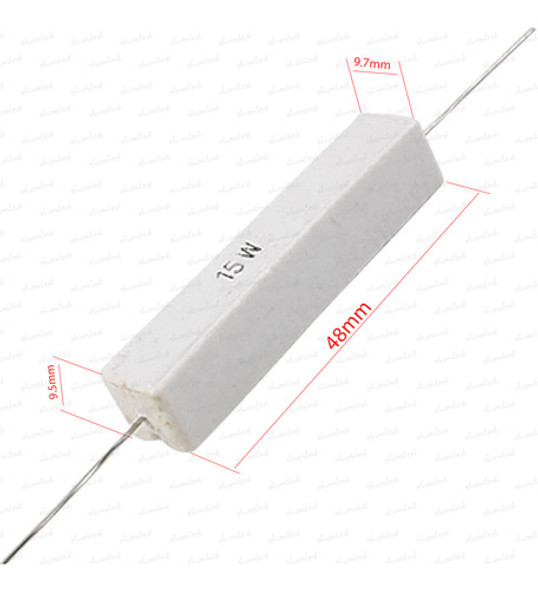 Resistencia Ceramica Cementada 15w 3.3 Ohms 3e3 3r3 X1 1