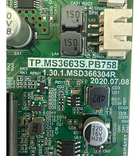 Placa Principal Para Tv Ptv32a21dfh Va Tp.ms3663s.pb758 + Nf 1