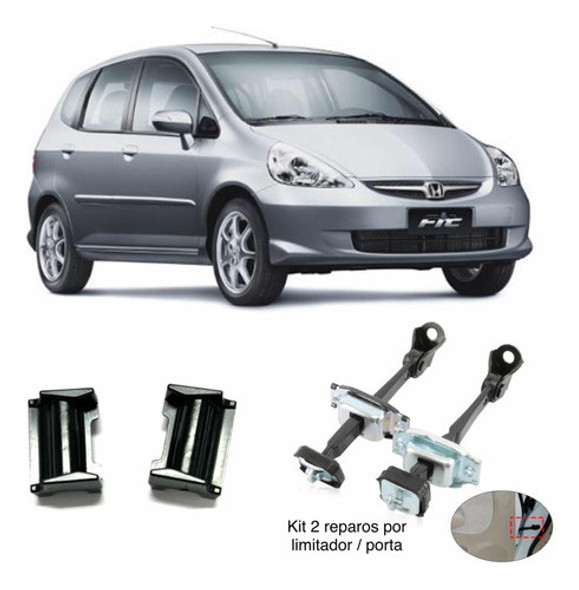 Kit Reparo Limitador Porta Honda Fit 03-08  As 4 Portas 1